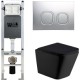 Унитаз подвесной с инсталляцией WeltWasser Amberg 350 ST + Gelbach 004 MT-BL + Amberg RD-CR