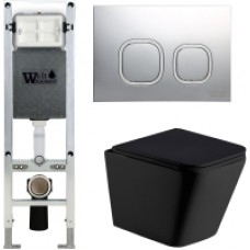 Унитаз подвесной с инсталляцией WeltWasser Amberg 350 ST + Gelbach 004 MT-BL + Amberg RD-MT CR