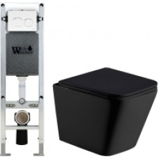 Унитаз подвесной с инсталляцией WeltWasser Amberg 350 ST + Gelbach 004 MT-BL + Amberg RD-WT