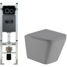 Унитаз подвесной с инсталляцией WeltWasser Amberg 350 ST + Gelbach 004 MT-GR + Amberg RD-BL
