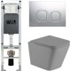 Унитаз подвесной с инсталляцией WeltWasser Amberg 350 ST + Gelbach 004 MT-GR + Amberg RD-CR
