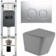Унитаз подвесной с инсталляцией WeltWasser Amberg 350 ST + Gelbach 004 MT-GR + Amberg RD-MT CR