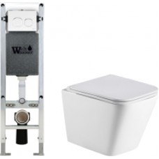 Унитаз подвесной с инсталляцией WeltWasser Amberg 350 ST + Gelbach 004 MT-WT + Amberg RD-WT