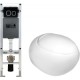 Унитаз подвесной с инсталляцией WeltWasser Amberg 350 ST + Jeckenbach 004 GL-WT + Amberg RD-BL