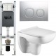 Унитаз подвесной с инсталляцией WeltWasser Amberg 350 ST + Kehlbach 004 GL-WT + Amberg RD-CR
