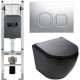 Унитаз подвесной с инсталляцией WeltWasser Amberg 350 ST + Merzbach 004 MT-BL + Amberg RD-MT CR