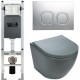 Унитаз подвесной с инсталляцией WeltWasser Amberg 350 ST + Merzbach 004 MT-GR + Amberg RD-CR