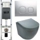 Унитаз подвесной с инсталляцией WeltWasser Amberg 350 ST + Merzbach 004 MT-GR + Amberg RD-MT CR