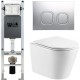 Унитаз подвесной с инсталляцией WeltWasser Amberg 350 ST + Salzbach 004 GL-WT + Amberg RD-CR