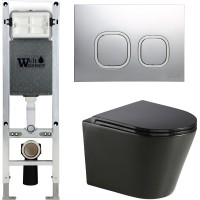 Унитаз подвесной с инсталляцией WeltWasser Amberg 350 ST + Salzbach 004 MT-BL + Amberg RD-MT CR