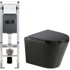 Унитаз подвесной с инсталляцией WeltWasser Amberg 350 ST+ Salzbach 004 MT-BL+ Amberg RD-WT