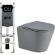 Унитаз подвесной с инсталляцией WeltWasser Amberg 350 ST + Salzbach 004 MT-GR + Amberg RD-BL