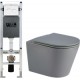 Унитаз подвесной с инсталляцией WeltWasser Amberg 350 ST + Salzbach 004 MT-GR + Amberg RD-WT