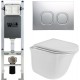 Унитаз подвесной с инсталляцией WeltWasser Amberg 350 ST + Telbach 004 GL-WT + Amberg RD-MT CR