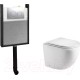 Унитаз приставной с инсталляцией WeltWasser Amberg 404 + Merzbach 002 GL-WT + Amberg RD-MT CR