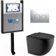 Унитаз приставной с инсталляцией WeltWasser Amberg 404 + Merzbach 002 MT-BL + Amberg RD-CR