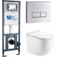 Унитаз подвесной с инсталляцией WeltWasser Marberg 410 + Heimbach 041 GL-WT + Mar 410 SE