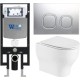 Унитаз подвесной с инсталляцией WeltWasser Amberg 497 + Erlenbach 004 GL-WT + Amberg RD-CR