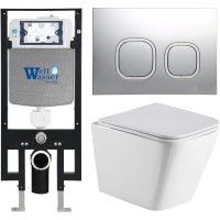 Унитаз подвесной с инсталляцией WeltWasser Amberg 497 + Gelbach 004 GL-WT+ Amberg RD-CR