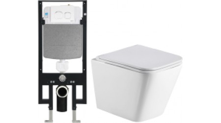 Унитаз подвесной с инсталляцией WeltWasser Amberg 497 + Gelbach 004 GL-WT+ Amberg RD-WT