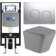 Унитаз подвесной с инсталляцией WeltWasser Amberg 497 + Gelbach004 MT-GR + Amberg RD-MT CR