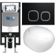 Унитаз подвесной с инсталляцией WeltWasser Amberg 497 + Jeckenbach 004 GL-WT + Amberg RD-BL