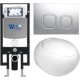 Унитаз подвесной с инсталляцией WeltWasser Amberg 497 + Jeckenbach 004 GL-WT + Amberg RD-CR