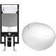 Унитаз подвесной с инсталляцией WeltWasser Amberg 497 + Jeckenbach 004 GL-WT + Amberg RD-WT