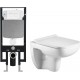 Унитаз подвесной с инсталляцией WeltWasser Amberg 497 + Kehlbach 004 GL-WT + Amberg RD-WT