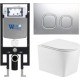 Унитаз подвесной с инсталляцией WeltWasser Amberg 497 + Nesenbach 004 GL-WT + Amberg RD-CR
