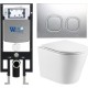Унитаз подвесной с инсталляцией WeltWasser Amberg 497 + Salzbach 004 GL-WT + Amberg RD-MT CR