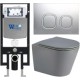 Унитаз подвесной с инсталляцией WeltWasser Amberg 497 + Salzbach 004 MT-GR + Amberg RD-MT CR