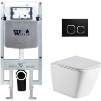 Унитаз подвесной с инсталляцией WeltWasser Amberg 497 ST+ Gelbach 004 GL-WT+ Amberg RD-BL