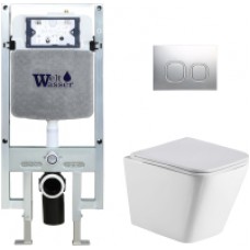 Унитаз подвесной с инсталляцией WeltWasser Amberg 497 ST+ Gelbach 004 GL-WT+ Amberg RD-MT CR