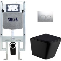 Унитаз подвесной с инсталляцией WeltWasser Amberg 497 ST+ Gelbach 004 MT-BL+ Amberg RD-CR