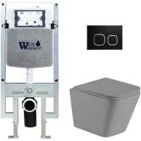 Унитаз подвесной с инсталляцией WeltWasser Amberg 497 ST+ Gelbach 004 MT-GR+ Amberg RD-BL