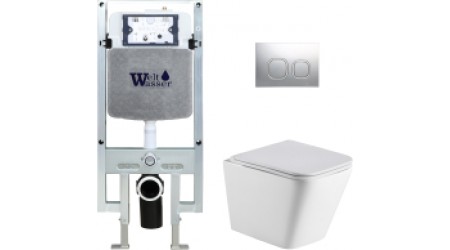 Унитаз подвесной с инсталляцией WeltWasser Amberg 497 ST+ Gelbach 004 MT-WT+ Amberg RD-CR