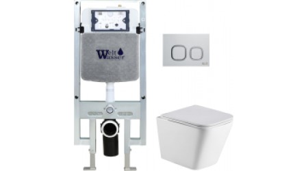 Унитаз подвесной с инсталляцией WeltWasser Amberg 497 ST+ Gelbach 004 MT-WT+ Amberg RD-WT