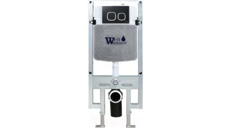 Унитаз подвесной с инсталляцией WeltWasser Amberg 497 ST + Heimbach 041 GL-WT + Amberg RD-BL