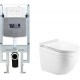 Унитаз подвесной с инсталляцией WeltWasser Amberg 497 ST + Heimbach 041 GL-WT + Amberg RD-WT
