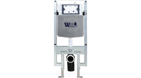 Унитаз подвесной с инсталляцией WeltWasser Amberg 497 ST + Hofbach 041 GL-WT + Amberg RD-MT CR