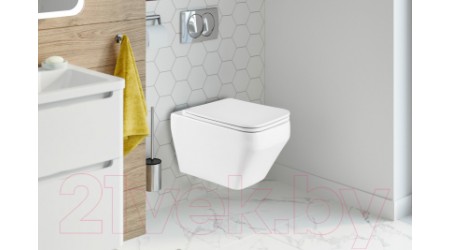 Унитаз подвесной с инсталляцией WeltWasser Amberg 497 ST + Hofbach 041 GL-WT + Amberg RD-MT CR