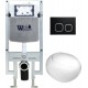 Унитаз подвесной с инсталляцией WeltWasser Amberg 497 ST+Jeckenbach 004 GL-WT+ Amberg RD-BL