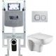 Унитаз подвесной с инсталляцией WeltWasser Amberg 497 ST+Kehlbach 004 GL-WT+Amberg RD-MT CR