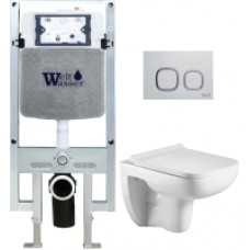 Унитаз подвесной с инсталляцией WeltWasser Amberg 497 ST+Kehlbach 004 GL-WT+Amberg RD-WT
