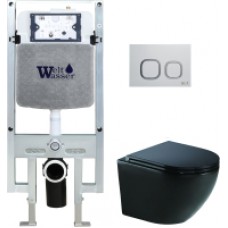 Унитаз подвесной с инсталляцией WeltWasser Amberg 497 ST+ Merzbach 004 MT-BL+ Amberg RD-WT