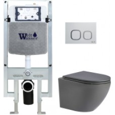 Унитаз подвесной с инсталляцией WeltWasser Amberg 497 ST+ Merzbach 004 MT-GR+ Amberg RD-WT