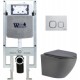 Унитаз подвесной с инсталляцией WeltWasser Amberg 497 ST+ Merzbach 004 MT-GR+ Amberg RD-WT