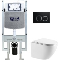 Унитаз подвесной с инсталляцией WeltWasser Amberg 497 ST+ Merzbach 004 MT-WT+ Amberg RD-BL