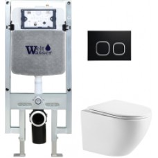 Унитаз подвесной с инсталляцией WeltWasser Amberg 497 ST+ Merzbach 004 MT-WT+ Amberg RD-BL